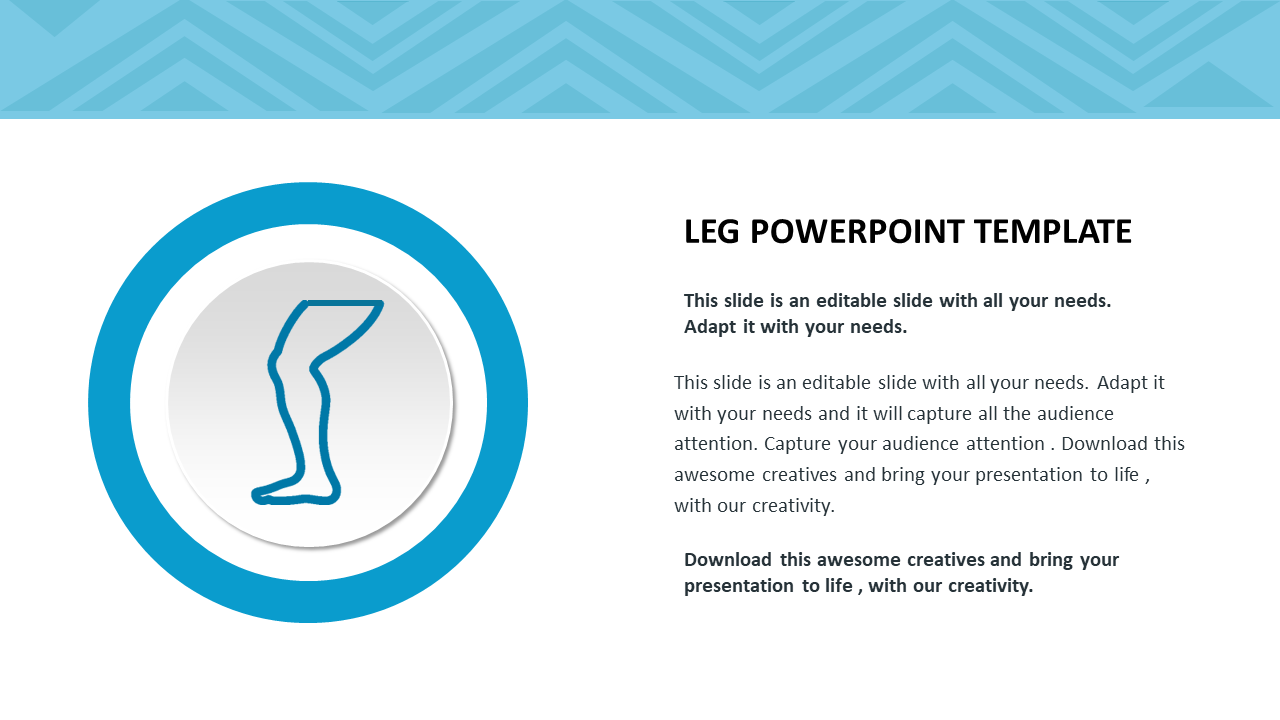 Affordable Leg PowerPoint Presentation Template Design
